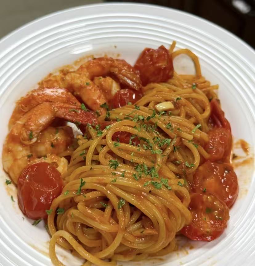 Tomato Shrimp Spaghetti